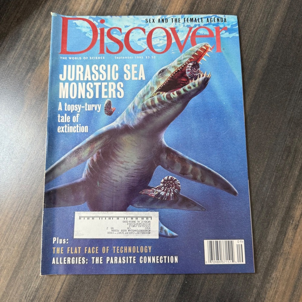 Discover Magazine September 1993 Jurassic Sea Monsters Science World
